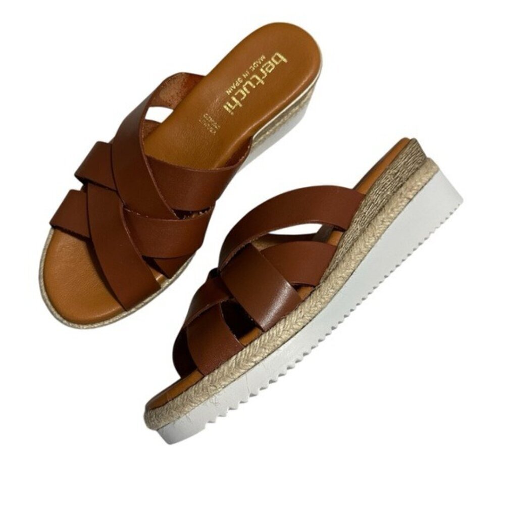 Bertuchi Brown Leather Espadrille Wedge Sandals Women’s Size 10 US | Summer Chic - Picture 9 of 9